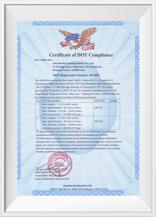 DOT M6681 Certificated